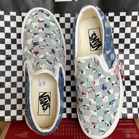 Vans Classic Slip On Platforms WMNS Woven Denim/Floral - Picture 13 of 16